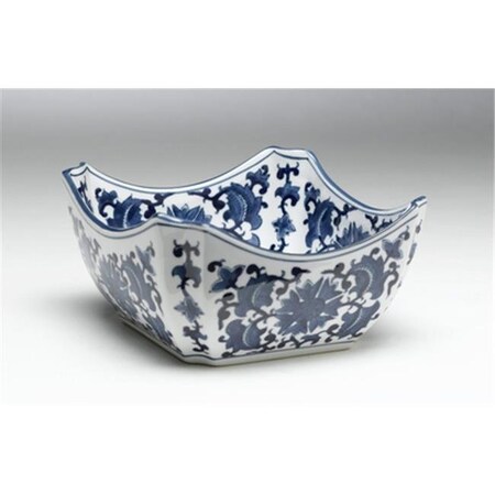Aa Importing AA Importing 59710 Square Blue & White Bowl 59710